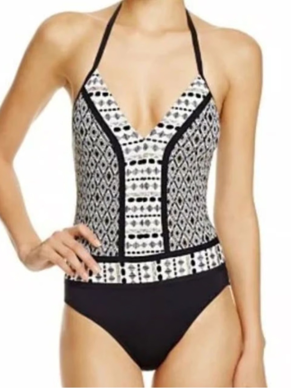 ROD BEATTIE BLEU One Piece Black Print Size 8